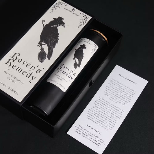 Bougie de purification de sorcières anciennes – Remède des corbeaux – Paix et Harmonie