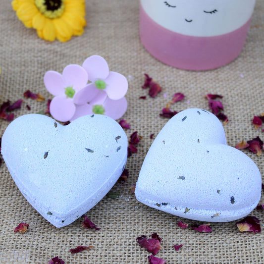 Love Heart Bath Bomb 70g - French Lavender