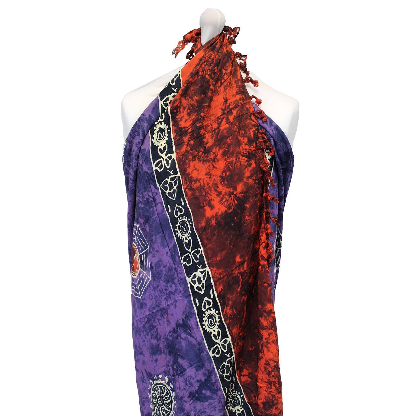 1x Bali Celtic Sarongs - Yin & Yang (4 Assorted Colours)