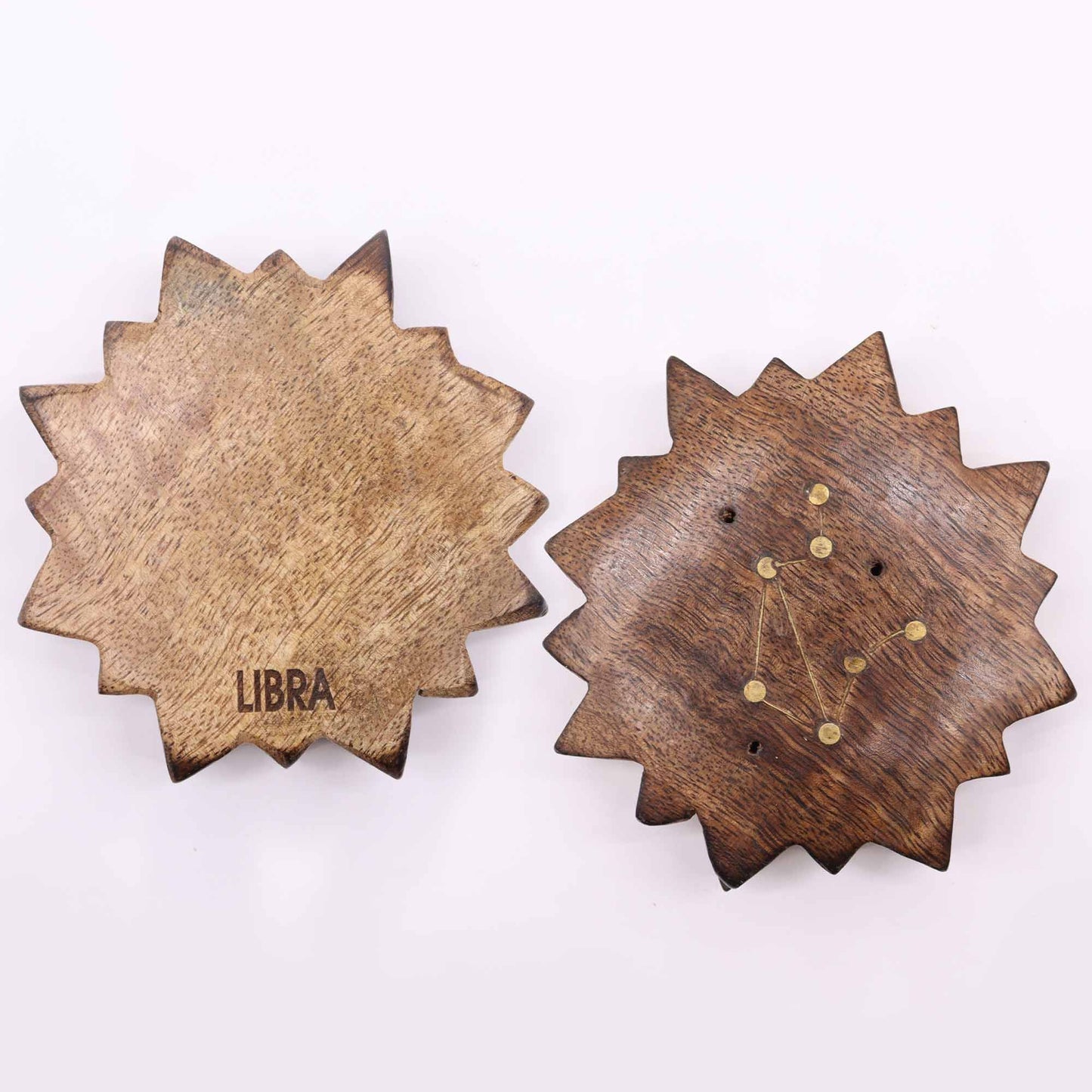 Engraved and Brass Zodiac Sign Incense Burners - Sun