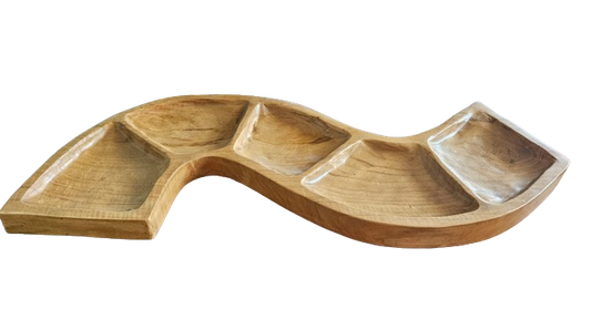 Snake Shaped Teak Bowl Aprox 55cm