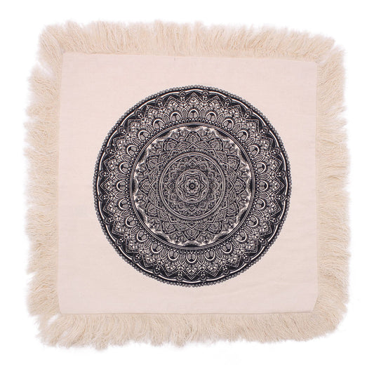 Traditional Mandala  Cushion - 45x45cm - black