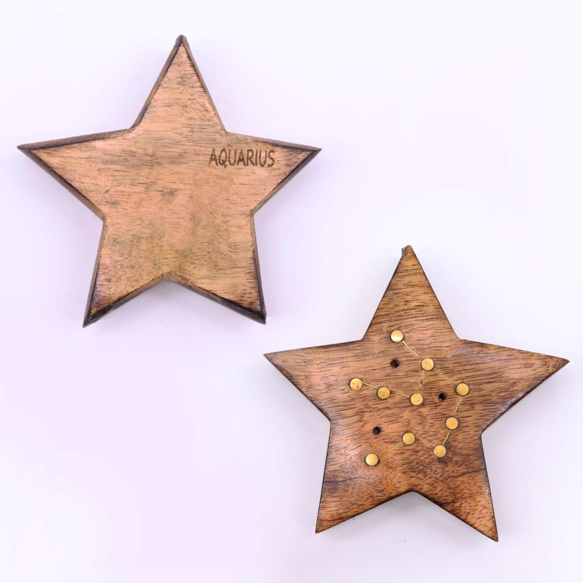Engraved and Brass Zodiac Sign Incense Burners - Star