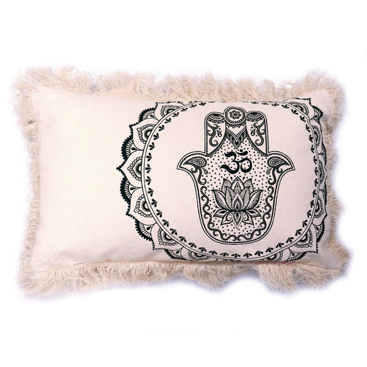 Hamsa Mandala  Cushion - 30x50cm - green