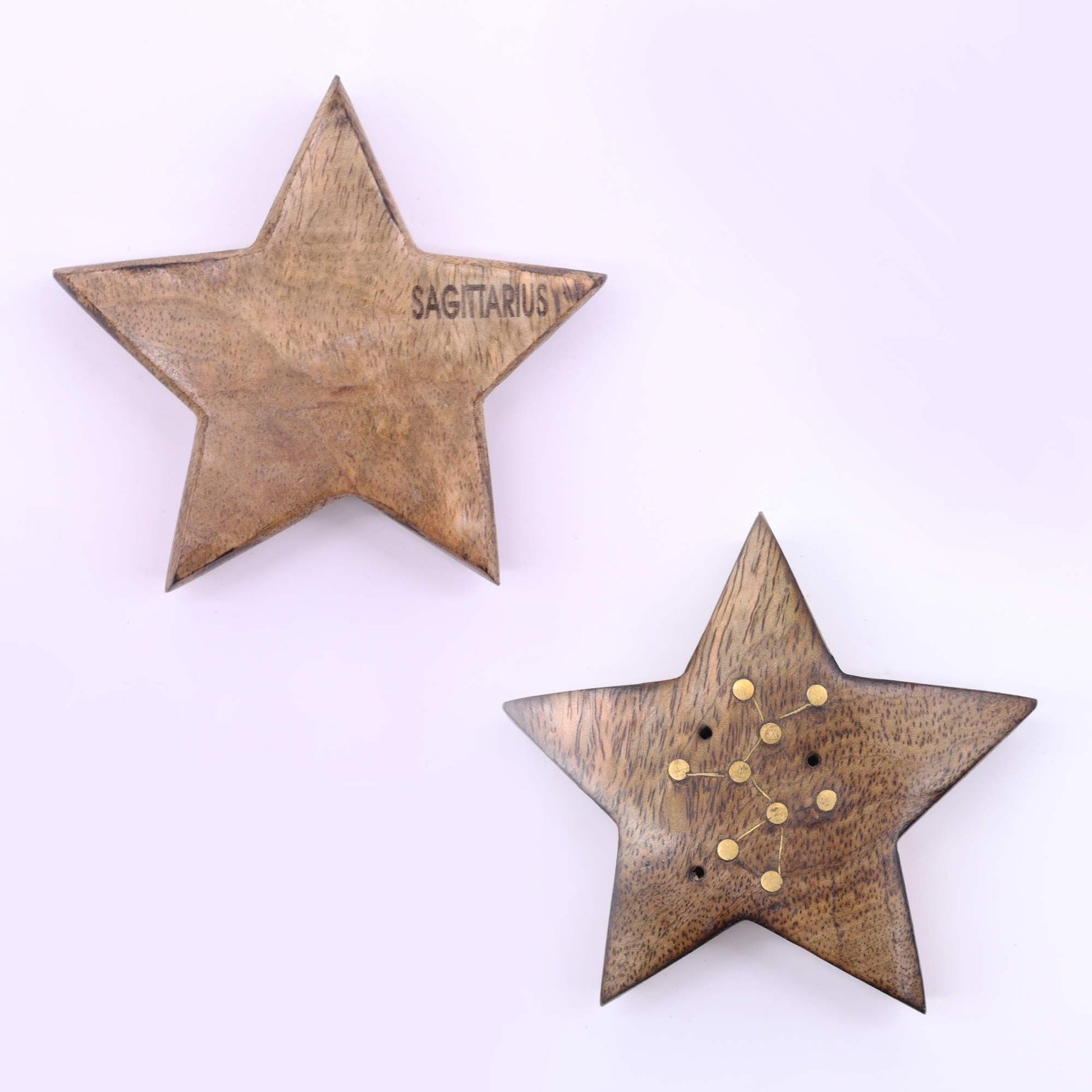 Engraved and Brass Zodiac Sign Incense Burners - Star
