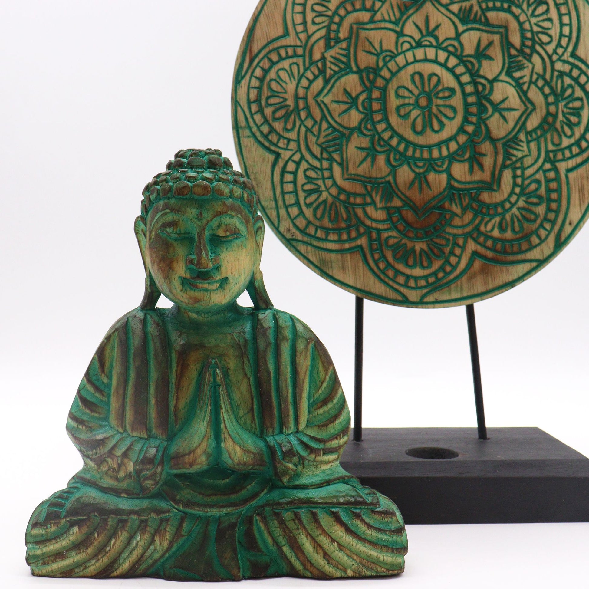 Buddha Feng Shui Set - Mandala - Green