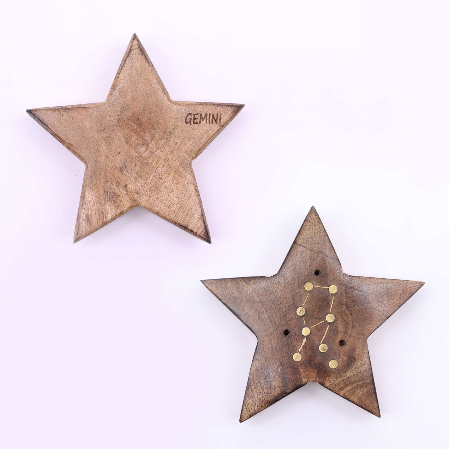 Engraved and Brass Zodiac Sign Incense Burners - Star