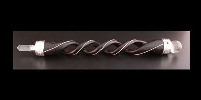 Wooden Healing Stick Spiral Carving