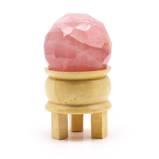 Gemstone Faceted Healing Ball & Stand - Amethyst